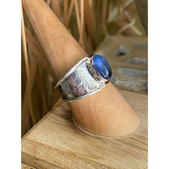 Kyanite Brazil Sterling Silver Ring Size 9.5 - Picture 11 of 16